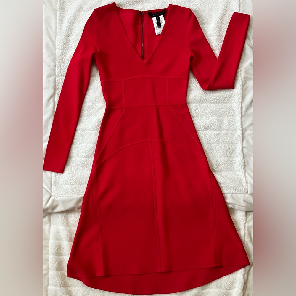 Berry red BCBG Max Azria dress size XS. Worn once